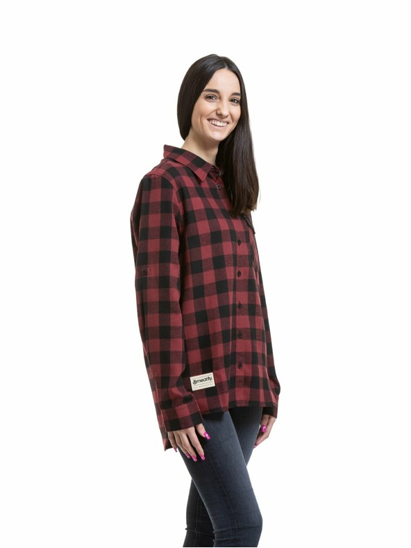 Meatfly Meatfly dámska košeľa Courtney Black / Bordo