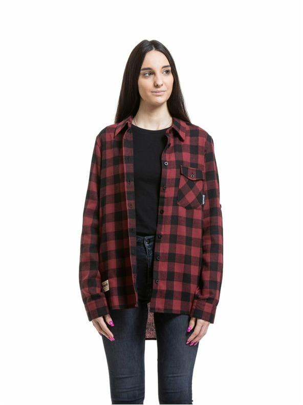 Meatfly Meatfly dámska košeľa Courtney Black / Bordo