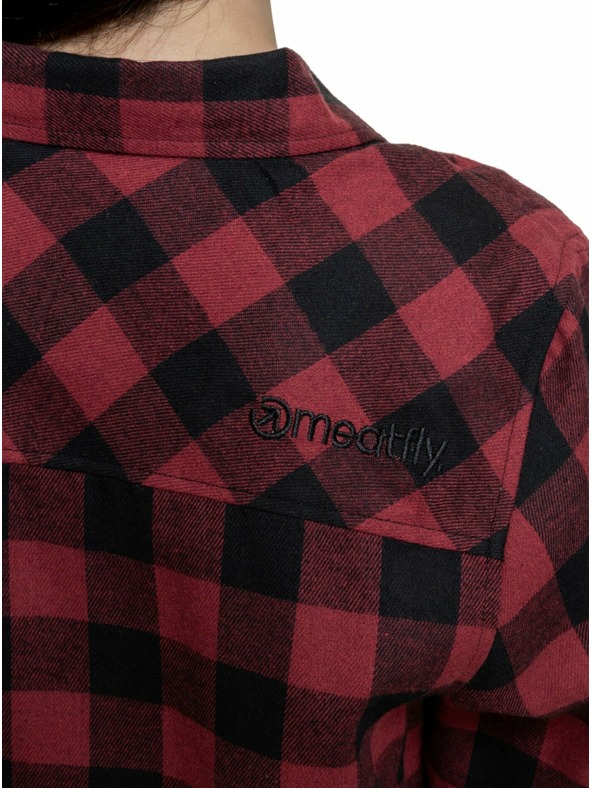 Meatfly Meatfly dámska košeľa Courtney Black / Bordo