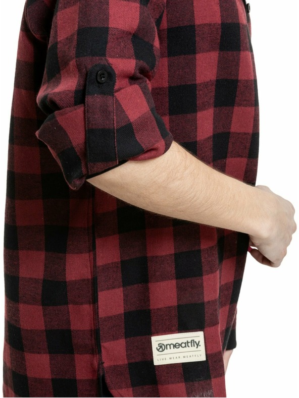 Meatfly Meatfly dámska košeľa Courtney Black / Bordo