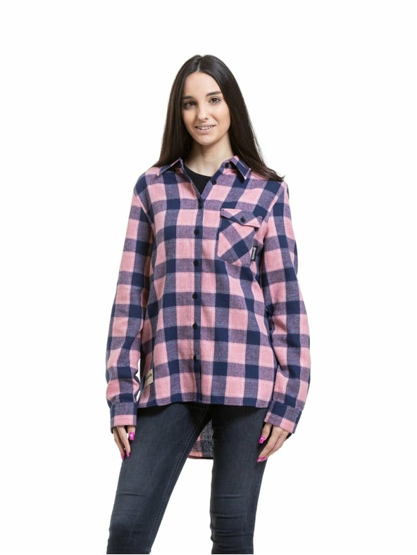 Meatfly Meatfly dámska košeľa Courtney Blue / Rose