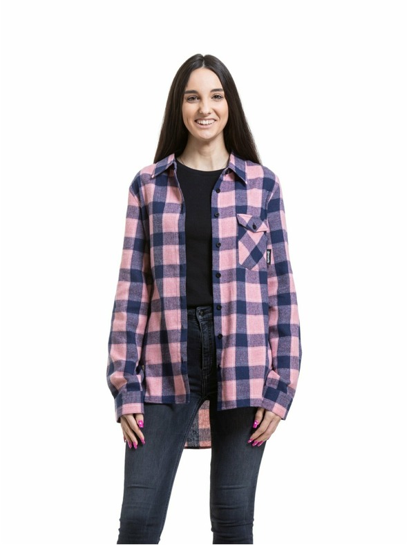 Meatfly Meatfly dámska košeľa Courtney Blue / Rose