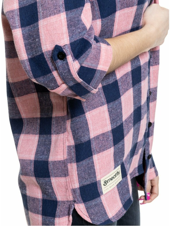 Meatfly Meatfly dámska košeľa Courtney Blue / Rose