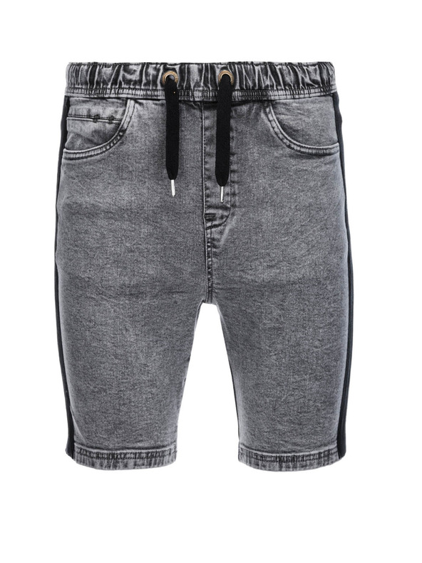 Ombre Clothing Pánske rifľové šortky - sivá W363 Ombre Clothing