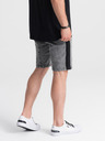 Ombre Clothing Pánske rifľové šortky - sivá W363 Ombre Clothing