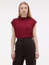 Orsay Vínové dámske tričko s krátkym rukávom ORSAY