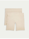 Marks & Spencer Šortky s ochranou proti odieraniu, 2 ks Marks & Spencer béžová