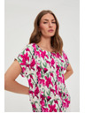 Moodo Košeľa s krátkymi rukávmi fuchsiová Moodo