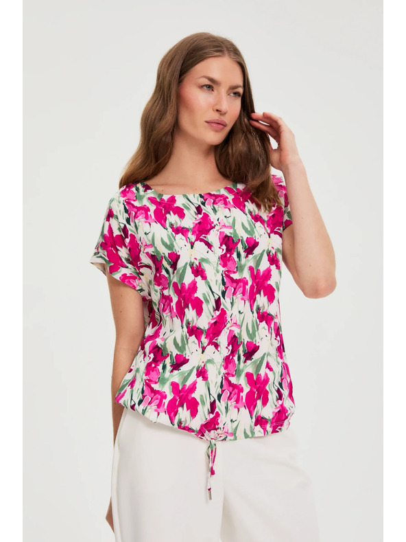 Moodo Košeľa s krátkymi rukávmi fuchsiová Moodo