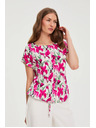 Moodo Košeľa s krátkymi rukávmi fuchsiová Moodo