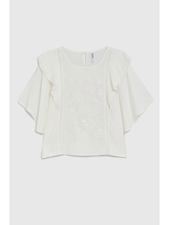 Moodo Košeľa s voľánmi biela Moodo