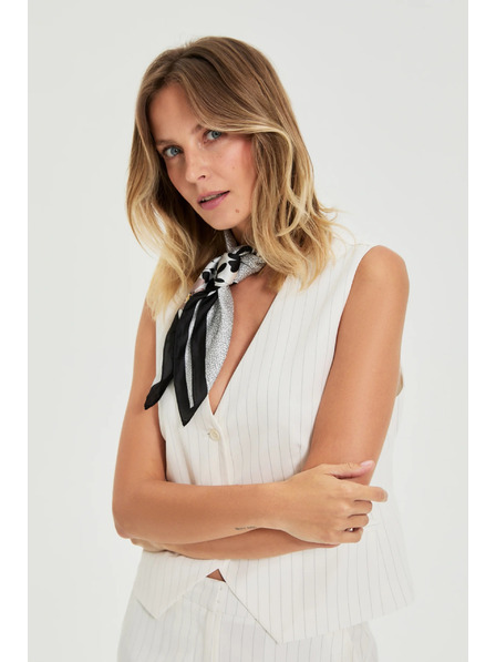 Moodo Vesta v jemné pruhy biela Moodo