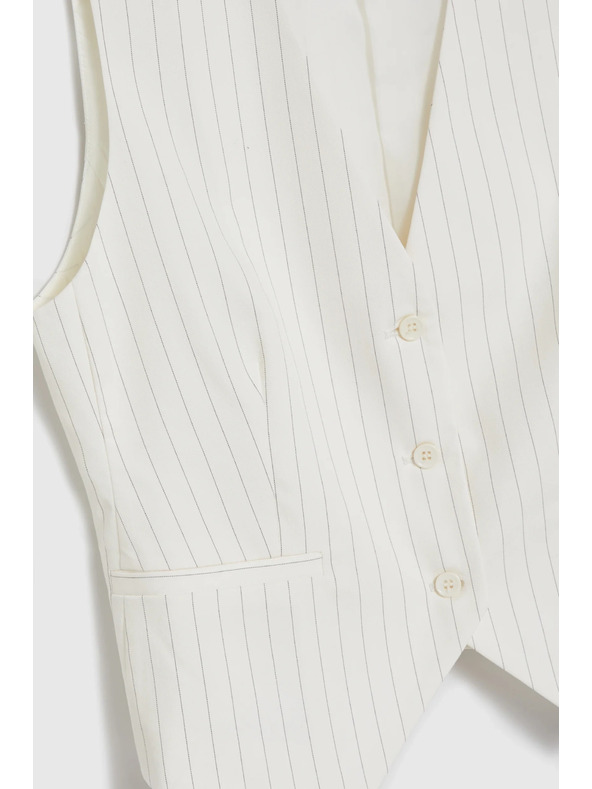 Moodo Vesta v jemné pruhy biela Moodo