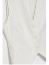 Moodo Vesta v jemné pruhy biela Moodo