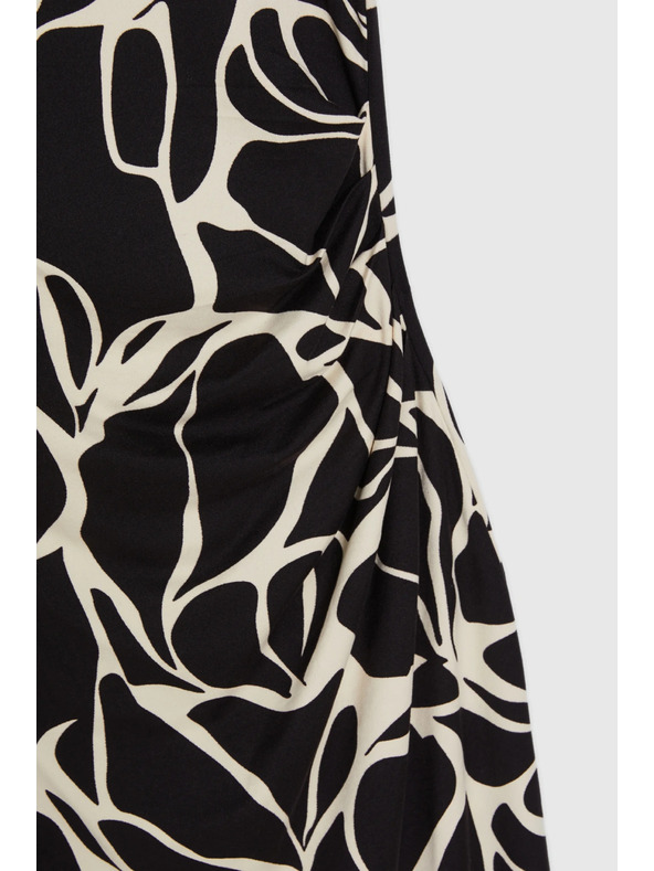 Moodo Vzorované midi šaty béžové Moodo