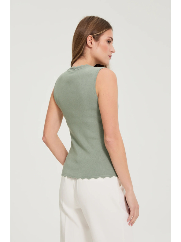 Moodo Hladký olivový top Moodo