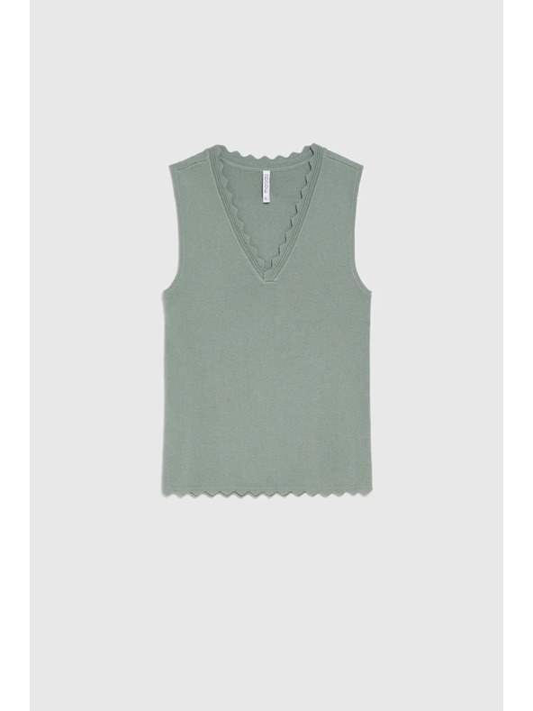 Moodo Hladký olivový top Moodo