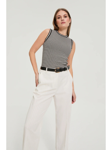 Moodo Top v pruhoch bielo-čierny Moodo