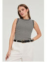 Moodo Top v pruhoch bielo-čierny Moodo