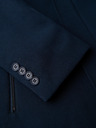 Ombre Clothing Pánsky zúžený štruktúrovaný kabát s vysokým golierom - tmavo modrý V2 OM-COWC-0136 Ombre Clothing