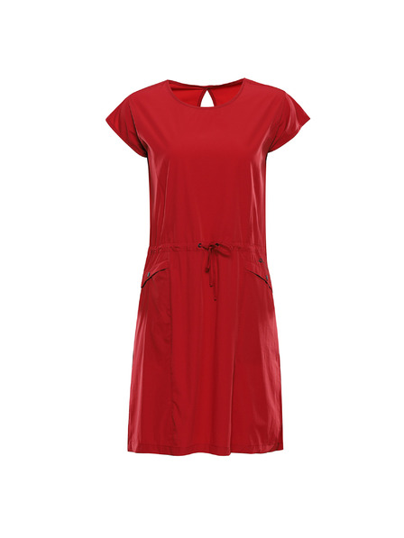 ALPINE PRO Dámske letné šaty z rýchloschnúcieho materiálu ALPINE PRO ASEDA cardinal