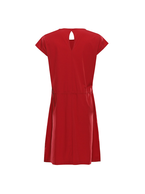 ALPINE PRO Dámske letné šaty z rýchloschnúcieho materiálu ALPINE PRO ASEDA cardinal