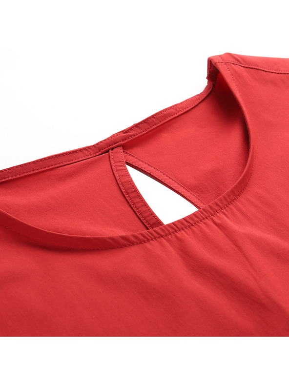 ALPINE PRO Dámske letné šaty z rýchloschnúcieho materiálu ALPINE PRO ASEDA cardinal