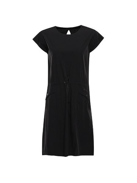ALPINE PRO Dámske letné šaty z rýchloschnúcieho materiálu ALPINE PRO ASEDA black