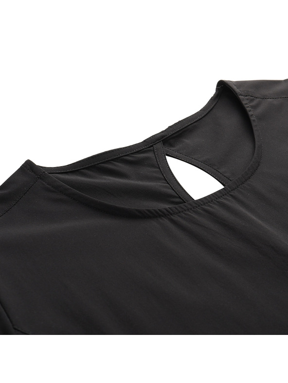 ALPINE PRO Dámske letné šaty z rýchloschnúcieho materiálu ALPINE PRO ASEDA black