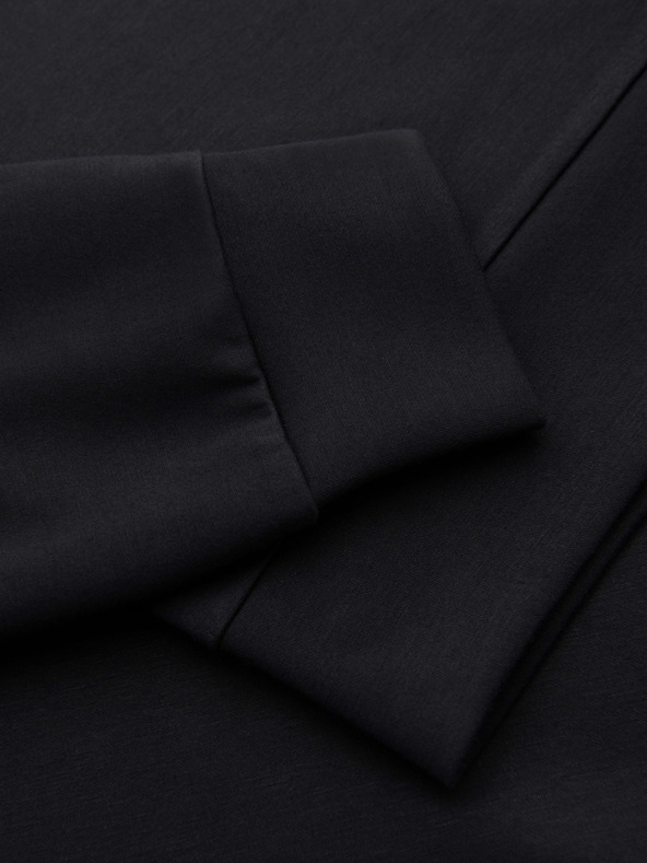 Ombre Clothing Pánska mikina s lesklým potlačou na hrudi - čierna V1 OM-SNBC-0199 Ombre Clothing