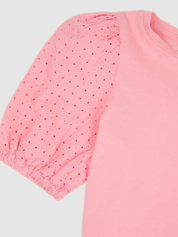 GAP Detský top s naberanými rukávmi GAP