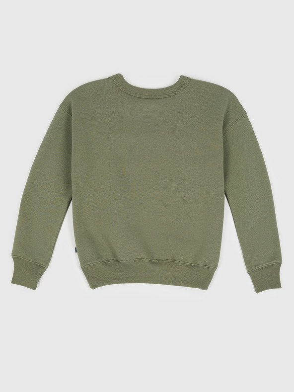 GAP Detská mikina s logom a fleece GAP