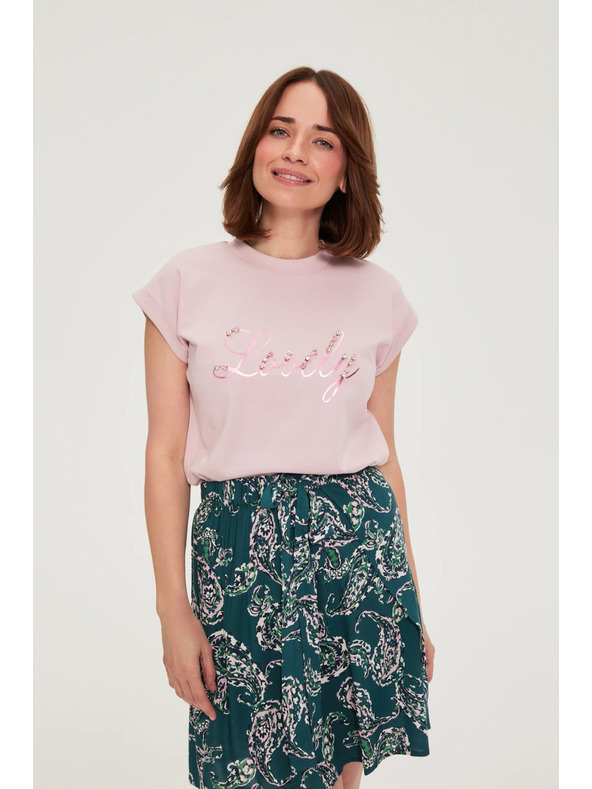 Moodo Halienka s nápisom ružová Moodo