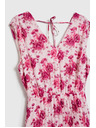 Moodo Šaty midi s kvetmi ružová Moodo