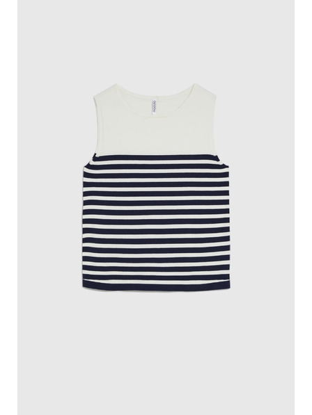 Moodo Biely pruhovaný top Moodo