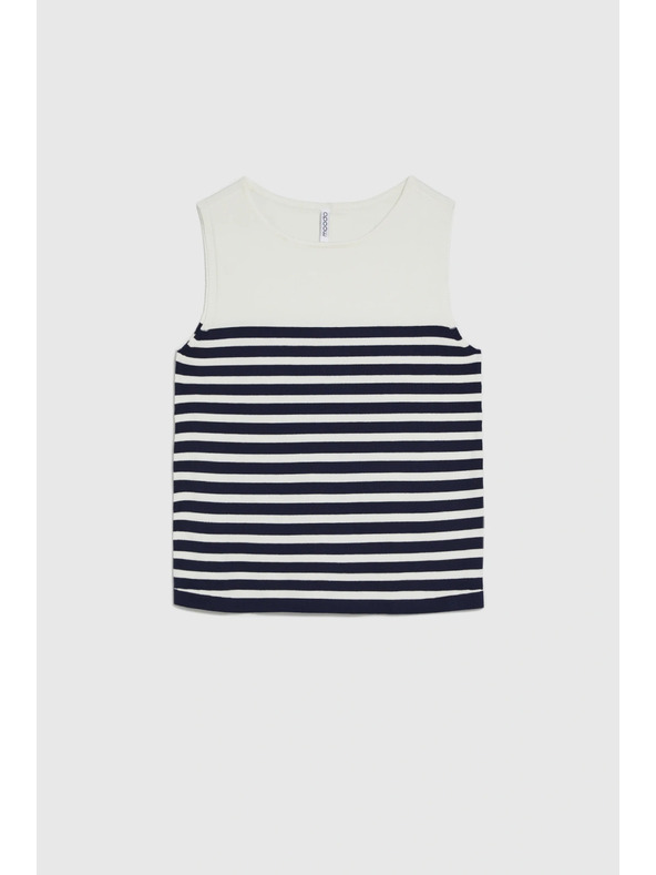 Moodo Biely pruhovaný top Moodo