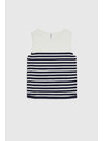 Moodo Biely pruhovaný top Moodo