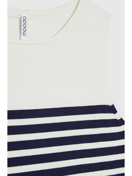 Moodo Biely pruhovaný top Moodo