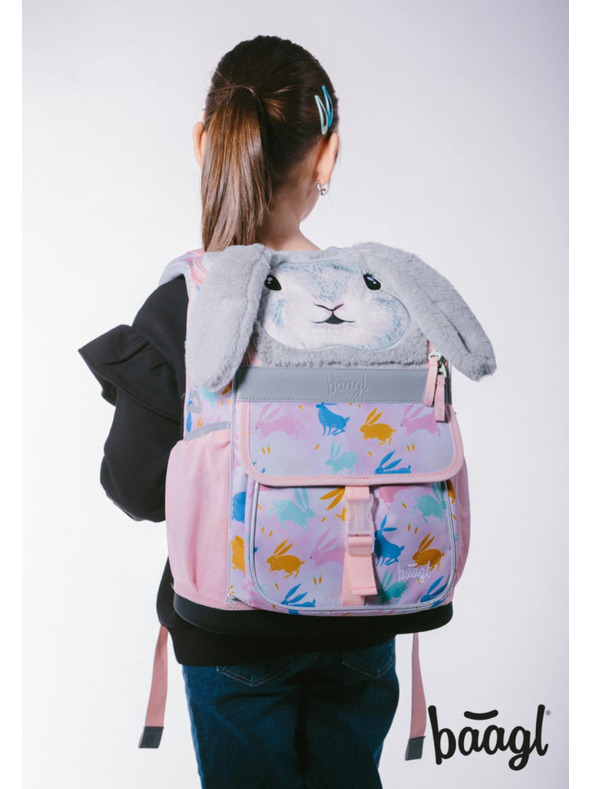 BAAGL  BAAGL SET 5 Zippy Bunny: aktovka, peňaženka, vrecko, zástena, peňaženka