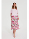 Moodo Vzorovaná midi sukňa béžová Moodo