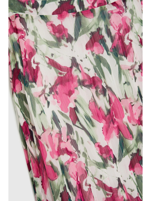 Moodo Vzorovaná midi sukňa béžová Moodo