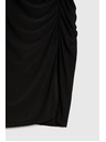 Moodo Priľahlé šaty so skladmi čierne Moodo