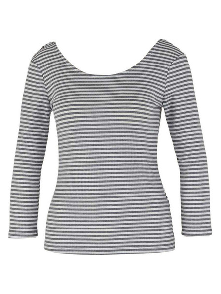 CAMAIEU Pruhované tričko s dlhým rukávom CAMAIEU