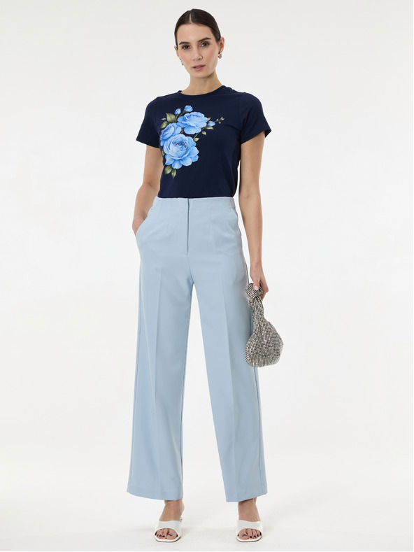 Orsay Tmavomodré dámske tričko s potlačou ORSAY