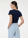 Orsay Tmavomodré dámske tričko s potlačou ORSAY