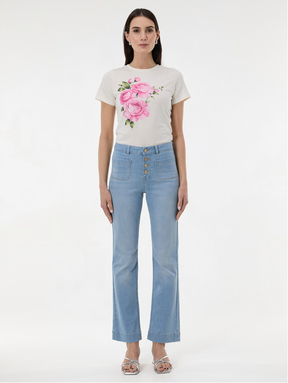 Orsay Krémové dámske tričko s potlačou ORSAY