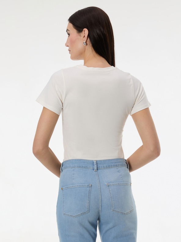 Orsay Krémové dámske tričko s potlačou ORSAY