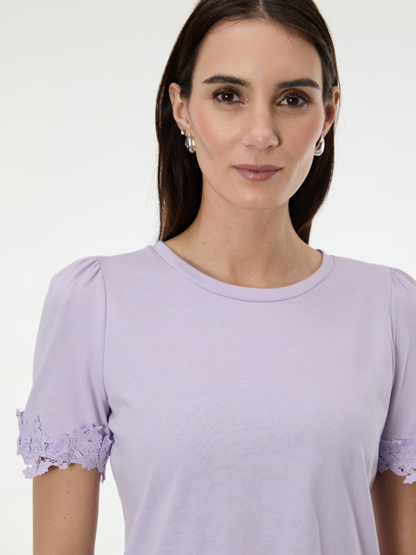 Orsay Svetlofialové dámske tričko s krátkym rukávom ORSAY