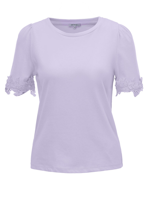Orsay Svetlofialové dámske tričko s krátkym rukávom ORSAY