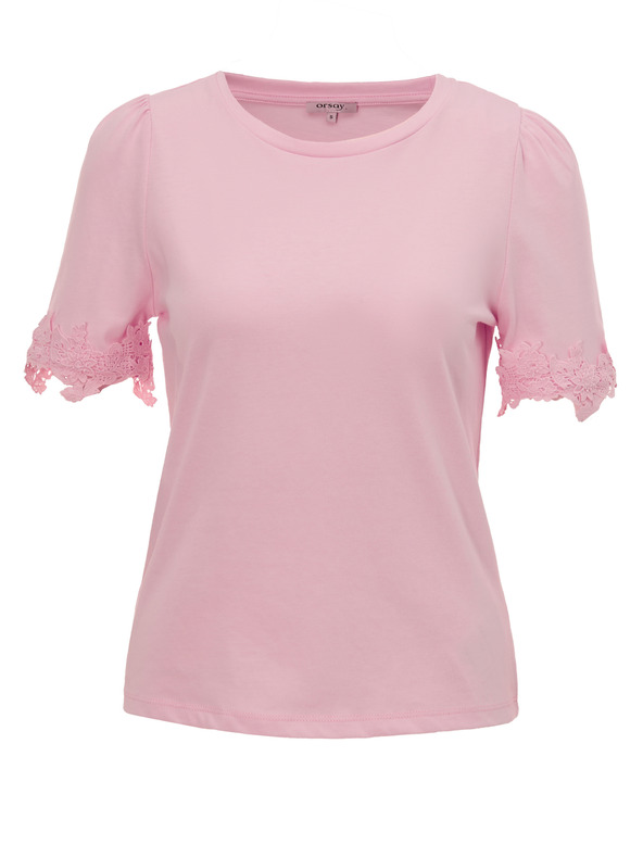 Orsay Svetloružové dámske tričko s krátkym rukávom ORSAY